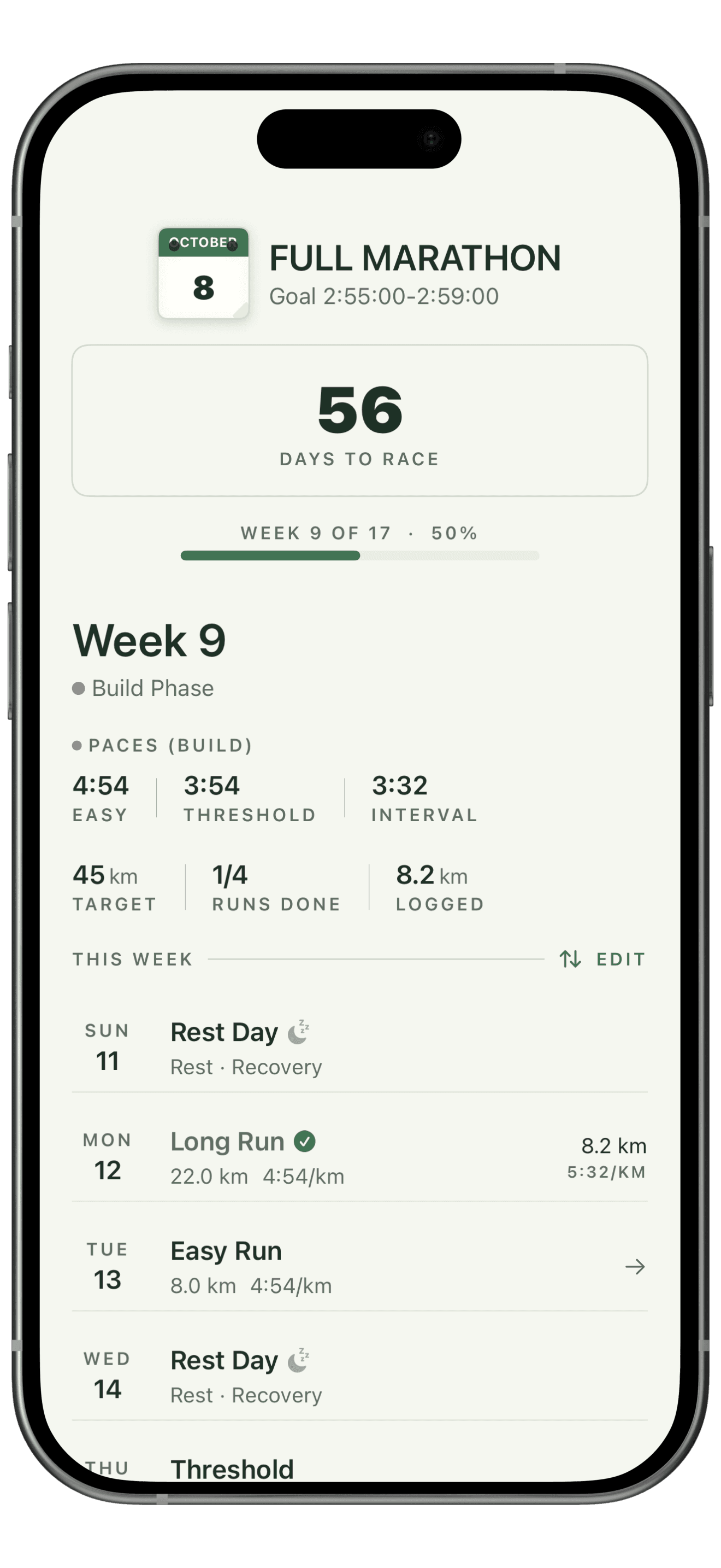 Marawanna active training plan preview